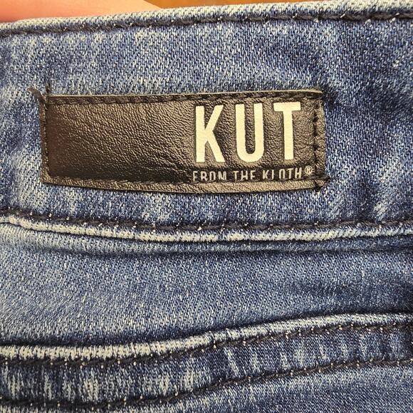 Women's Kut from the Kloth "Donna Ankle Skinny" Distressed Denim Jeans | Size 4P - Picture 8 of 9